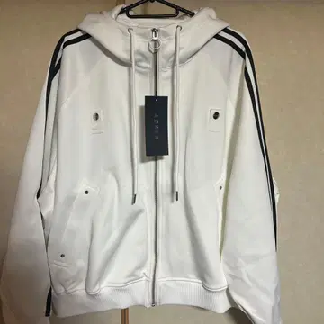 ADRRER 화이트 풀 집업 후드티