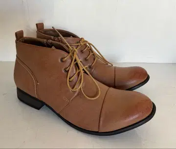 사이드 지퍼 부츠 브라운 M 사이즈 레이스업 부츠