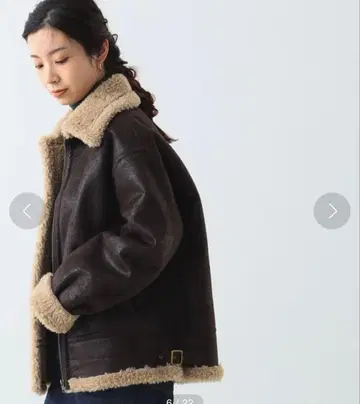 Demi-Luxe BEAMS / 페이크 무스탕 블루종