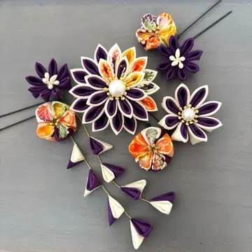 기모노 하카마 졸업식 시치고산용 머리 장식 코사지 #945