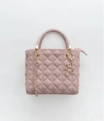 2WAY 퀼팅 백 핑크