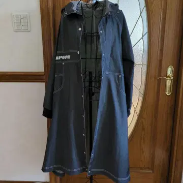 이터널 블레이즈 스트레치 데님 후드 부착 코트