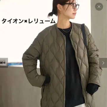 타이온 x 레리움 밀리터리 다운 자켓 카키 프리 사이즈