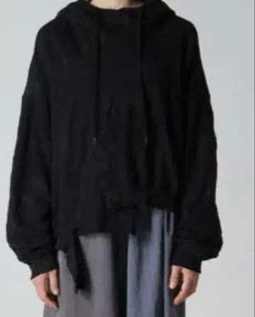 Y's FRENCH DROPPED HEM HOODED T