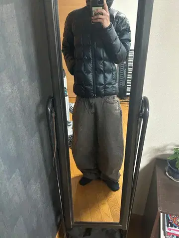 브라운 리메이크 배기 팬츠