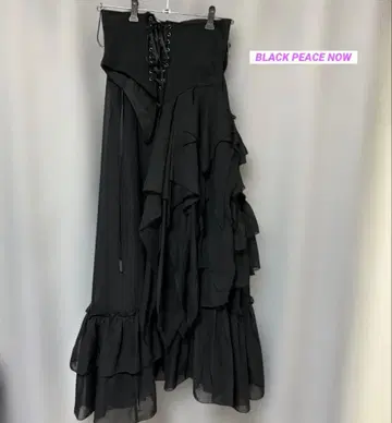 BLACK PEACE NOW 코르셋형 뷔스티에 포함 앙상블 블랙 하자품
