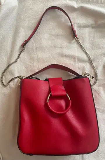 ZARA 숄더백 레드 크리스마스