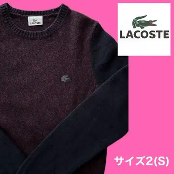 LACOSTE/라코스테 니트 스웨터 네이비 긴팔 무지