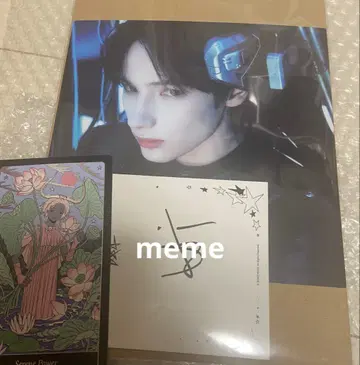 TXT 휴닝카이 친필 사인 엽서 미국 특전