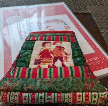 파우치 크로스 스티치 사모이로프 크리스마스 핸드메이드