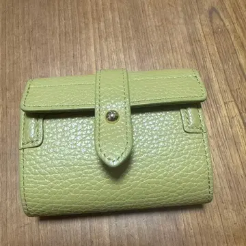 하스케줄 트렁크 미니 지갑 3단 폴더형 지갑 발수 가죽 그린