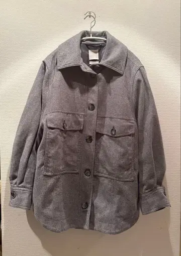 H&M 울 혼방 그레이 셔츠 자켓