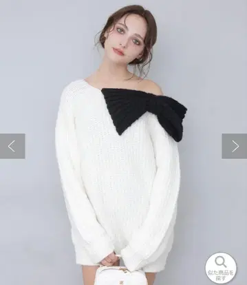 Seemi.by NICE CLAUP 리본 니트 원피스