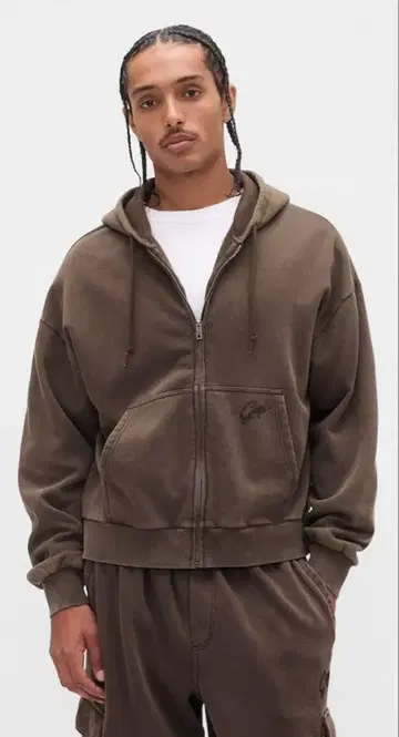 GAP 빈티지 소프트 오버사이즈 크롭 집업 후드티