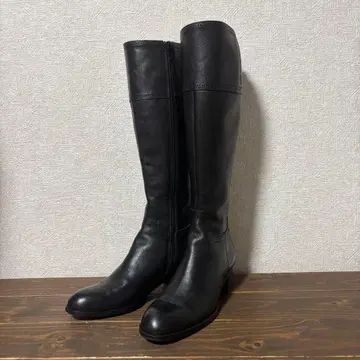 마가렛호웰 롱 부츠 23cm 사이드 지퍼 라운드 가죽