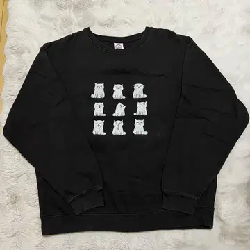 미국 빈티지 90s 맨투맨 고양이 캣