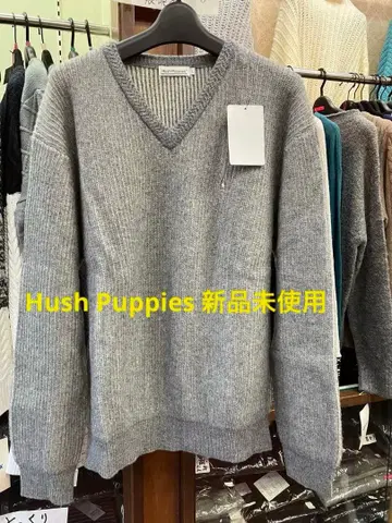 Hush Puppies L 그레이 V넥 스웨터 L 허시파피