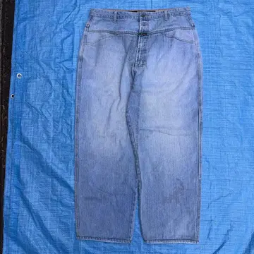 90s 마리떼 프랑소와 저버 헤링본 와이드 데님 팬츠 초와이드