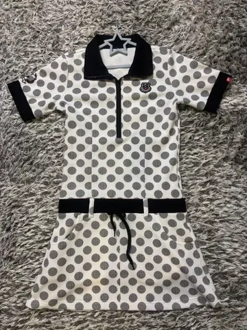 도트 무늬 폴로 원피스