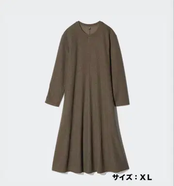 UNIQLO 브러쉬드 저지 원피스 올리브