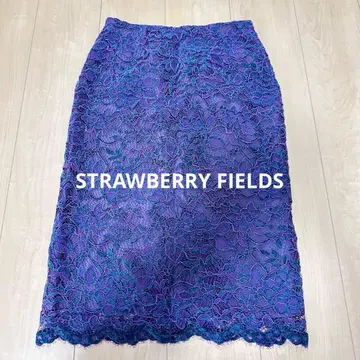 [ 새상품 택 포함 ] 레이스 타이트 스커트 퍼플 계열 2