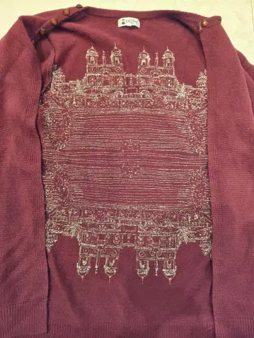 PICONE 피코네 버건디 가디건 니트 스웨터 40