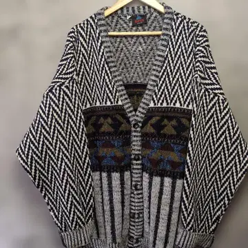 빈티지 이탈리아제 가디건 3XL XXXL 올 패턴