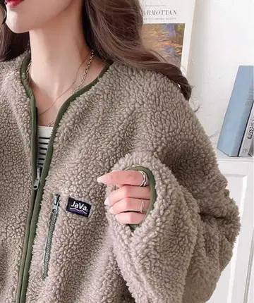 [ JaVa ] 2way 노카라 리버서블 파이핑 자켓 L 사이즈 모카