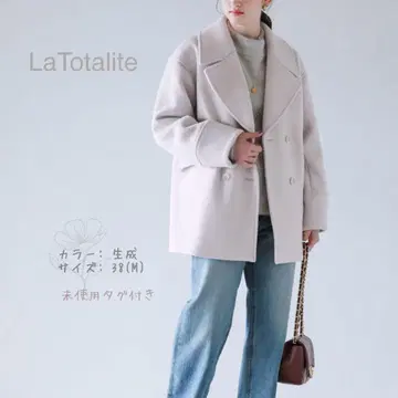 미사용 La TOTALITE 라토타리테 더블 비버 P 코트 38