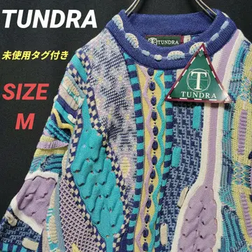 미사용 택 포함 TUNDRA 3D 니트 스웨터 남성용 M