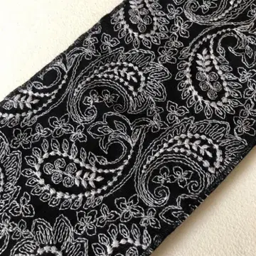 tsubakian 튤 레이스 페이즐리 장식용 깃