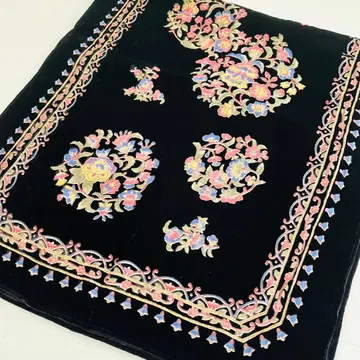 미사용품 오카쥬 오카지마 벨벳 스톨 숄