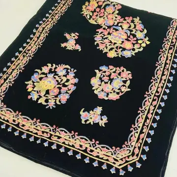 미사용품 오카쥬 오카지마 벨벳 스톨 숄