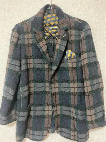 BOB 체크 무늬 테일러드 자켓