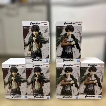 [ 미개봉 ] [ 6개 세트 ] 진격의 거인 엘렌 예거 리바이 피규어