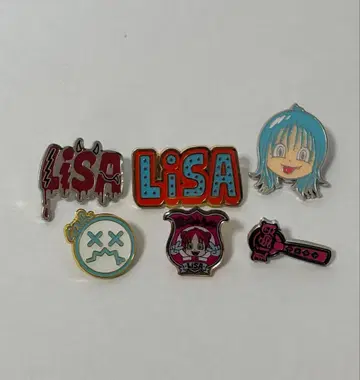 LiSA 핀즈 패치워크 칵테일 아이스크림 란더 한정판 핀 배지