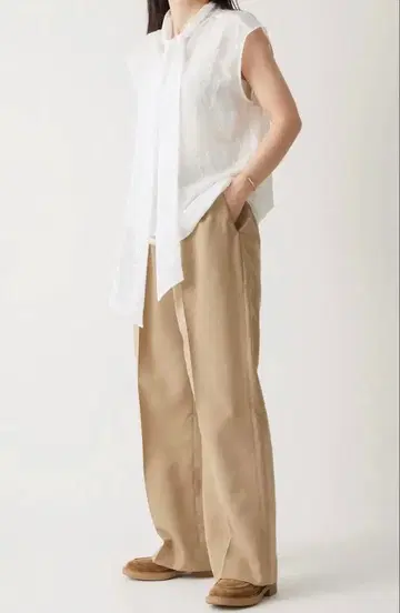 시마리 cccmalie 개더 와이드 팬츠 chino 38