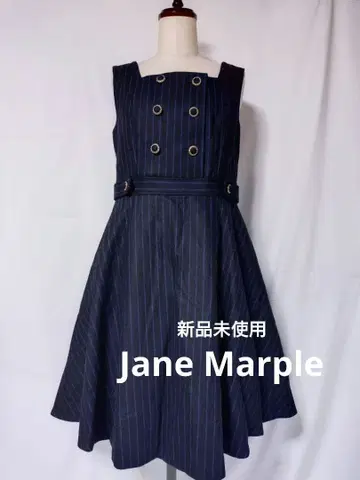 [ 택 포함 미사용 새상품 ] Jane Marple 울 스트라이프 JSK