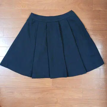 OPAQUE.CLIP 블랙 플리츠 스커트 L 사이즈