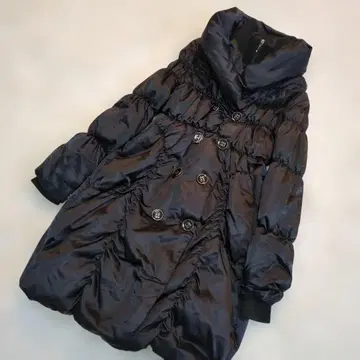 [ 컨디션 최상 ] 바니스뉴욕 다운 코트 블랙 숄카라