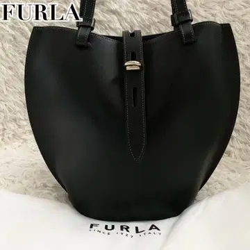 미사용급 훌라 현행 핸드백 니카 턴락 가죽 블랙 더스트백 포함