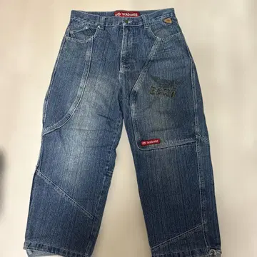 90's ECKO 데님 블루 와이드 팬츠
