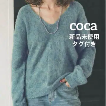 coca 미사용 새상품 V넥 니트 택 포함