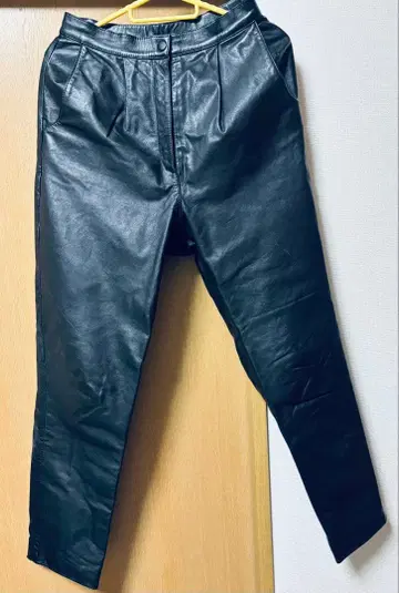 리얼 가죽 팬츠 블랙 사이즈 26 가죽 팬츠
