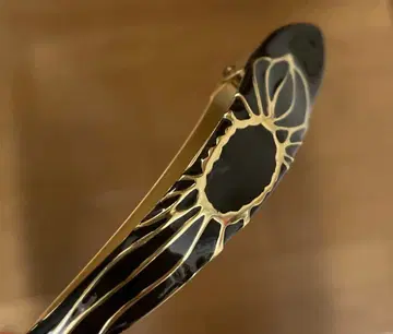 [ficcare] 피카레 꽃 무늬 헤어 클립 블랙/골드 S 사이즈