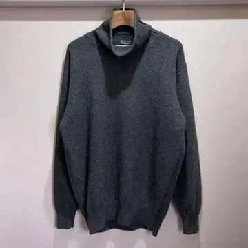 papas 롤넥 니트 M 그레이 램스울