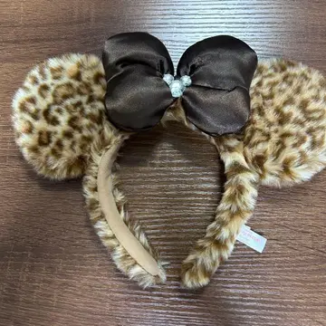 단종품! 디즈니 레오파드 무늬 머리띠 미니 브라운