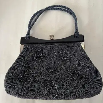 비즈 장식 꽃무늬 핸드백 레트로