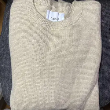 meltum 베이지 리브 니트 스웨터