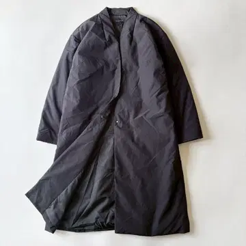 밴야드 스톰 깔끔한 롱 다운 코트 노카라 블랙 XS 0